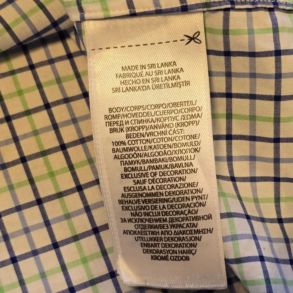 Ralph Lauren Button Down Shirt Mens Size XL Blue/Green Plaid Classic Fit Preppy - Picture 7 of 15